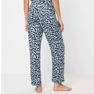 Loft blue cheetah pajama pants